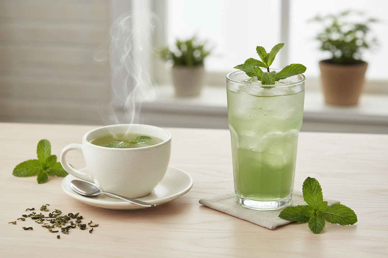 Old green tea meets fresh mint — a smooth, vibrant blend that’s refreshing hot and next-level iced